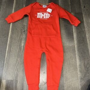 M&M Baby One Piece Bodysuit Orange M&M World Kids Size 18 Months